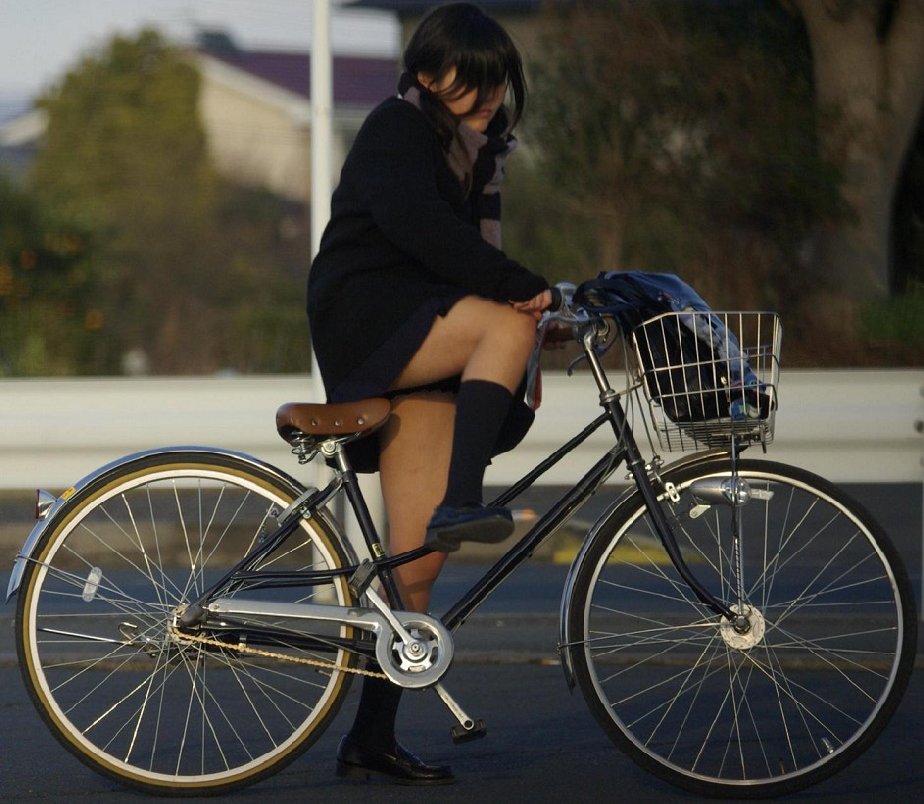 【自転車JK街撮り画像】自転車通学する女子高生の健康的な太ももに釘付け！！めっさエロい脚だなぁｗｗｗ その8